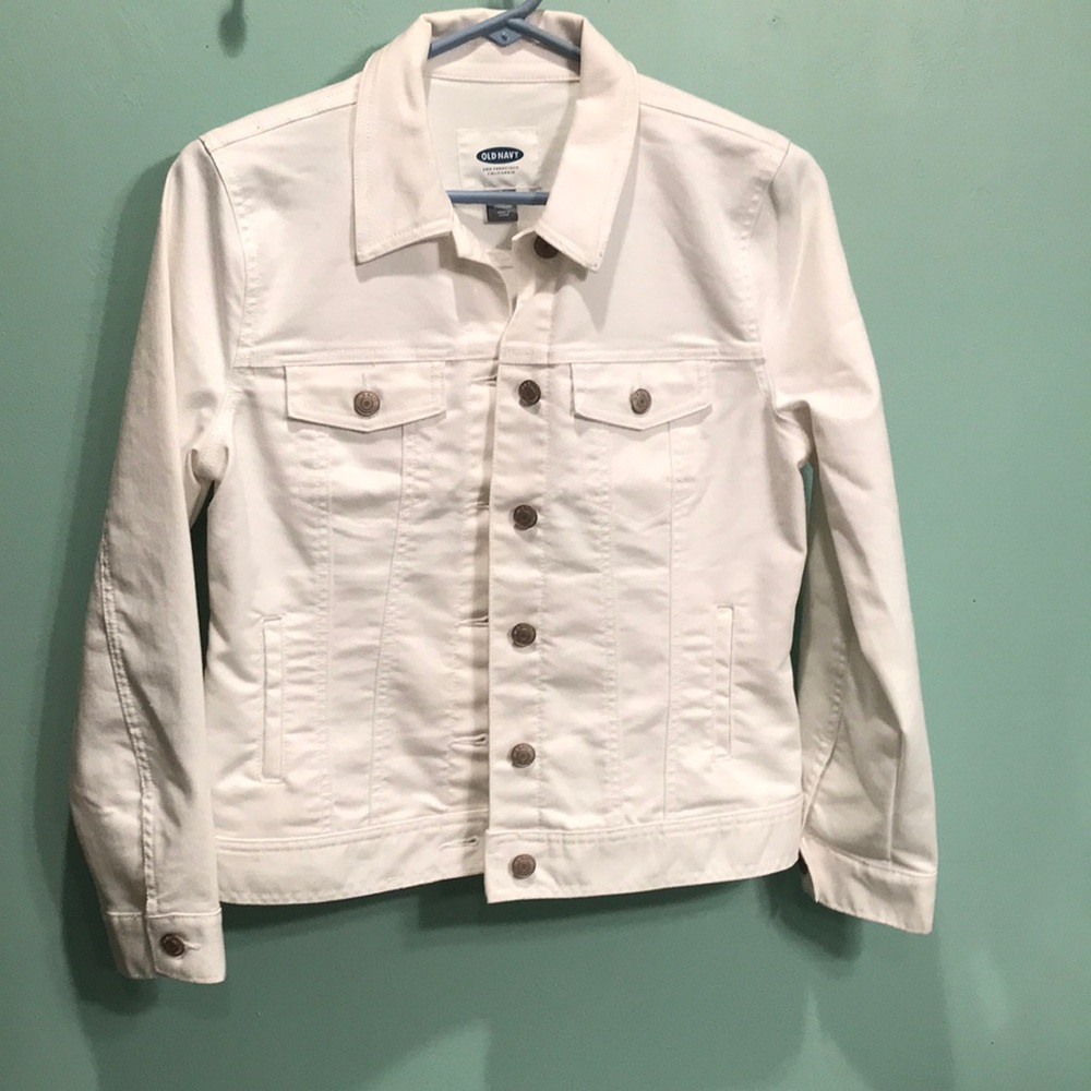 White jean jacket